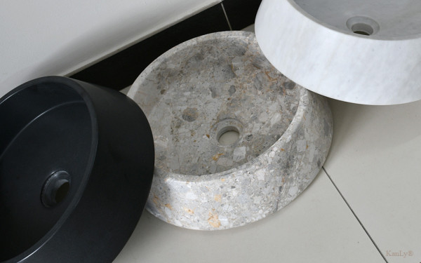 Chậu lavabo đặt bàn Kanly đá nguyên khối MAR4