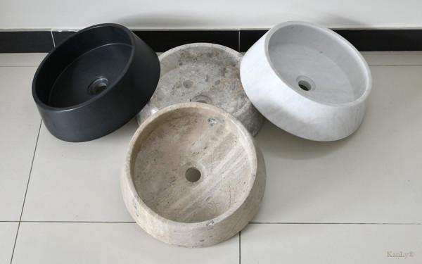 Chậu lavabo đặt bàn Kanly đá nguyên khối MAR4