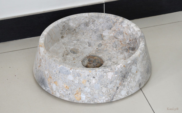 Chậu lavabo đặt bàn Kanly đá nguyên khối MAR4