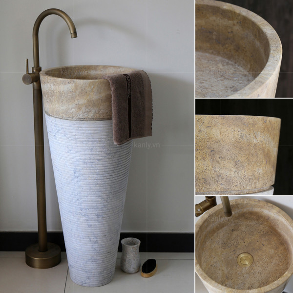 Chậu lavabo đặt bàn Kanly đá tự nhiên MAR72