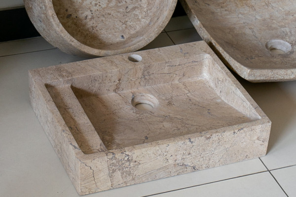 Chậu lavabo đặt bàn Kanly bằng đá MAR24V