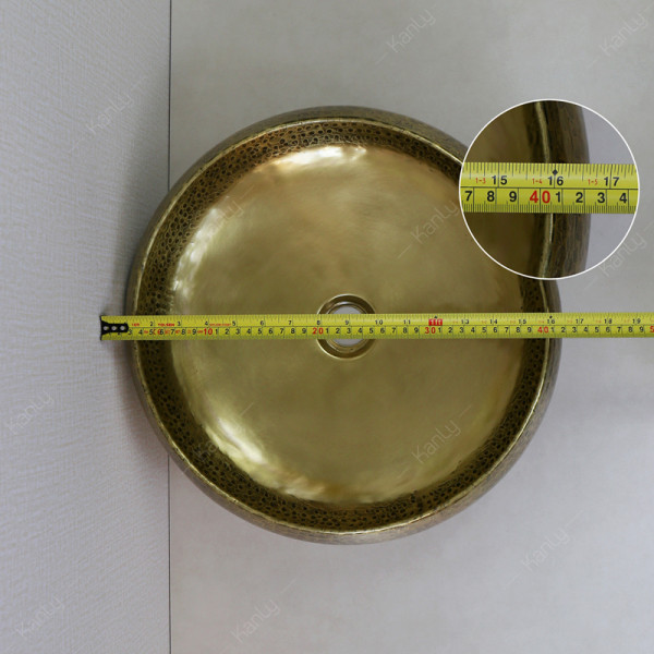 Chậu lavabo đặt bàn Kanly bằng đồng RSC122V/21V