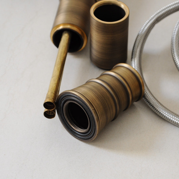 Vòi chậu lavabo nóng lạnh bằng đồng Kanly GCA13/GCV13