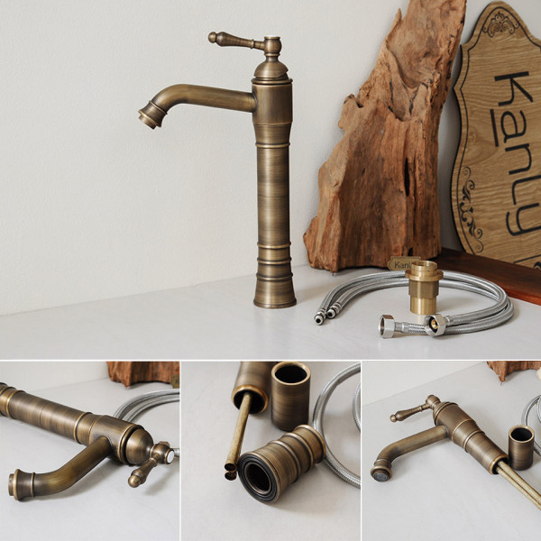 Vòi chậu lavabo nóng lạnh bằng đồng Kanly GCA13/GCV13