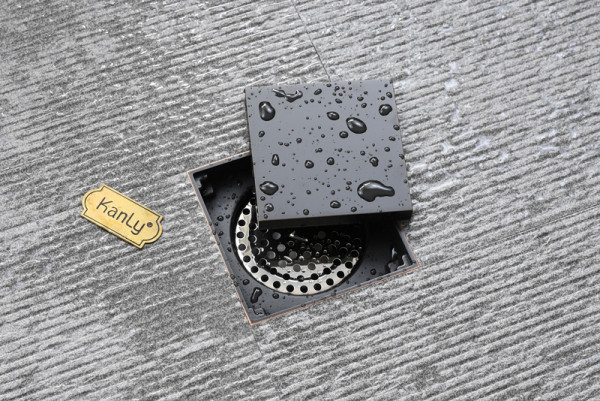 Phễu thoát sàn bằng đồng 10x10cm Kanly GCP10B