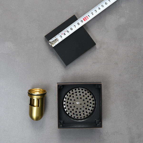 Phễu thoát sàn bằng đồng 10x10cm Kanly GCP10B