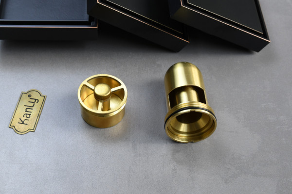 Phễu thoát sàn bằng đồng 10x10cm Kanly GCP10B