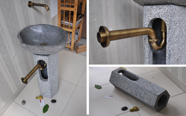 Trụ để lavabo bằng đá Kanly TD17V