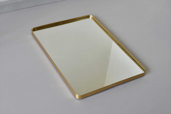 Gương soi tròn khung bằng đồng 50x70cm Kanly PK11.02