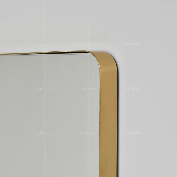 Gương soi tròn khung bằng đồng 50x70cm Kanly PK11.02