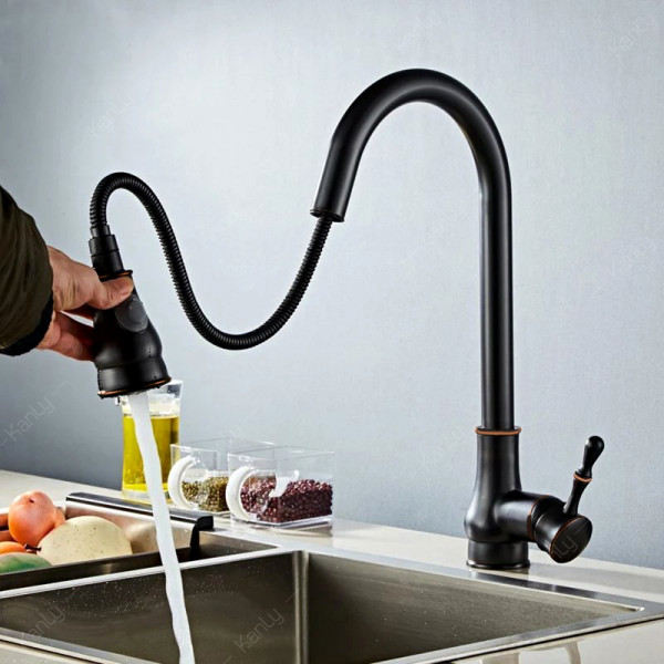 Vòi rửa bát nóng lạnh bằng đồng Kanly GCC09B