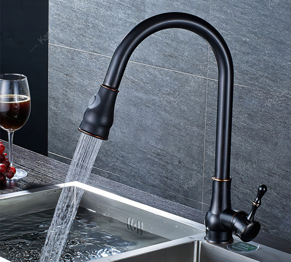 Vòi rửa bát nóng lạnh bằng đồng Kanly GCC09B