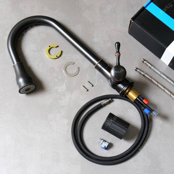 Vòi rửa bát nóng lạnh bằng đồng Kanly GCC09B