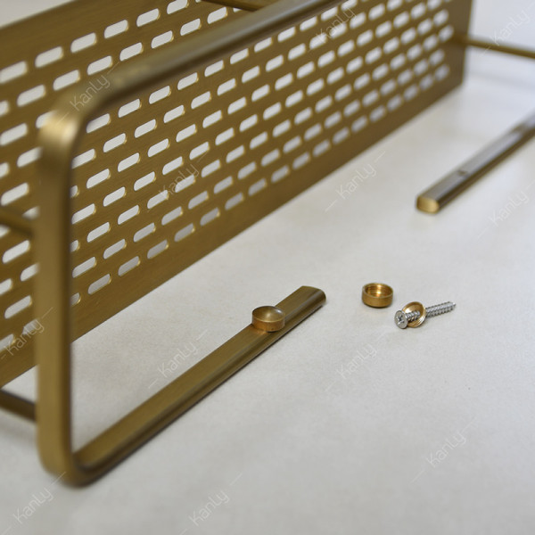 Kệ treo góc nhà tắm bằng đồng Kanly GCK30/30B