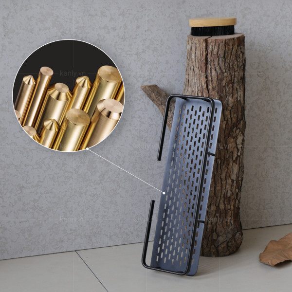 Kệ treo góc nhà tắm bằng đồng Kanly GCK30/30B