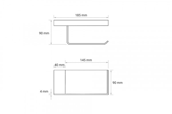 Móc treo giấy vệ sinh Kanly GCK033B / GCK033