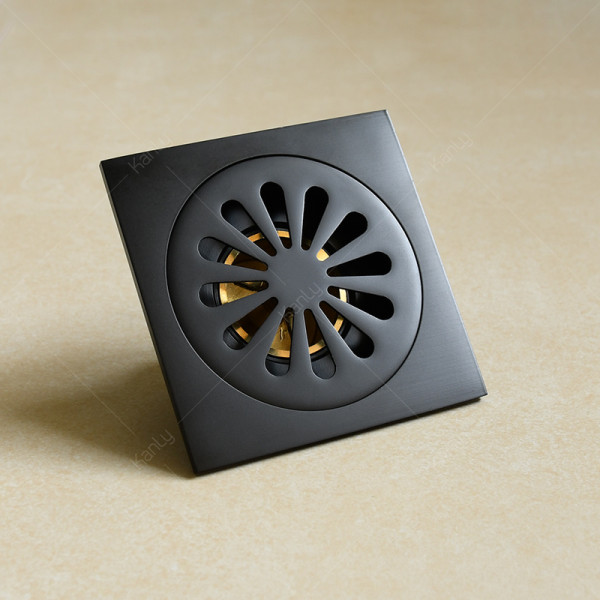 Phễu thoát sàn bằng đồng 10x10cm Kanly GCP13B