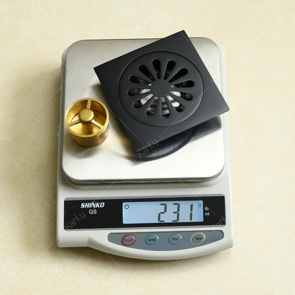 Phễu thoát sàn bằng đồng 10x10cm Kanly GCP13B