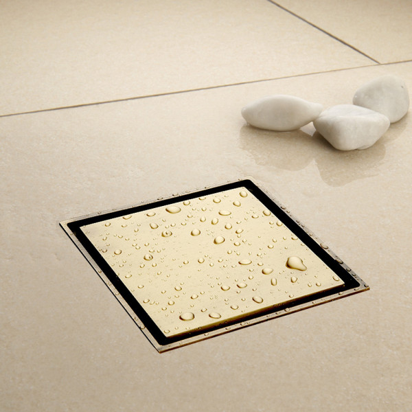 Phễu thoát sàn bằng đồng 10x10cm Kanly GCP10