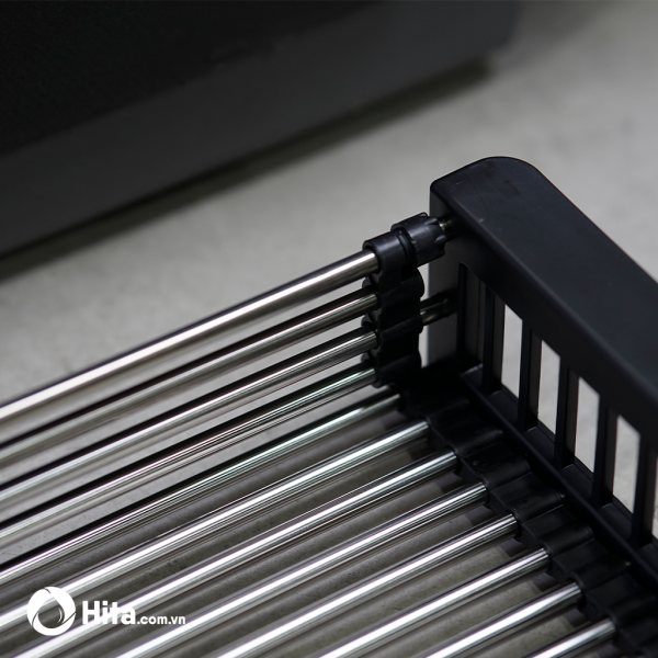 Chậu rửa chén có hộc rác phủ Nano Đen HITA HD10048GRND