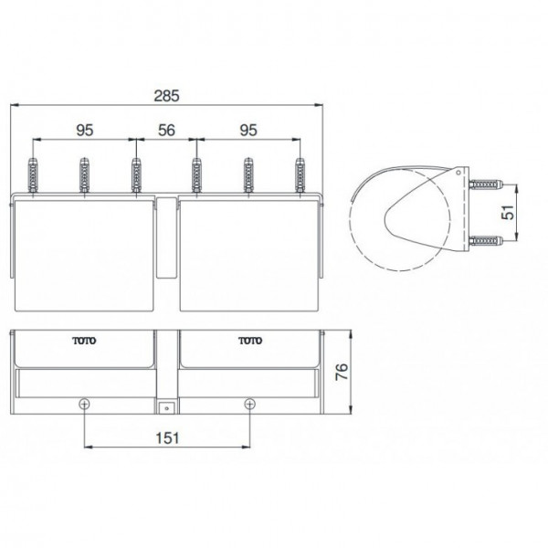 Lô giấy vệ sinh đôi TOTO GS714W