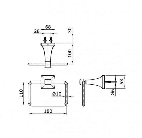 Vòng treo khăn TOTO TX702AW