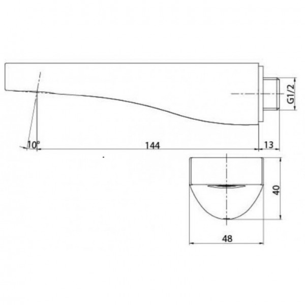 Vòi xả bồn âm tường REI-S TOTO TTBR102-1