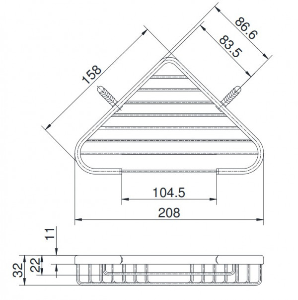Lô xà phòng TOTO TX2AV1B đặt góc