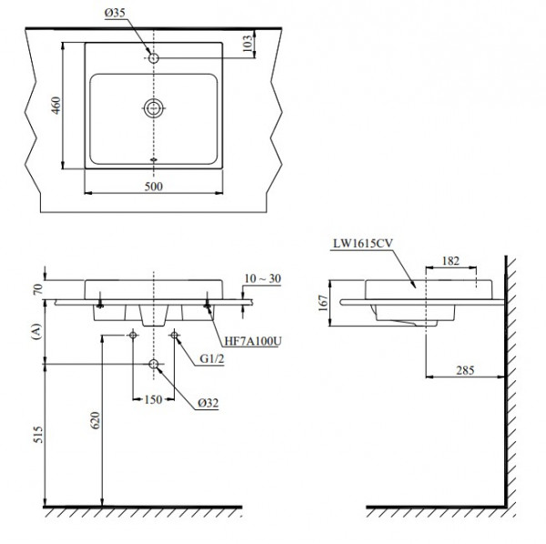 Chậu rửa lavabo đặt bàn TOTO LT1615C 1 lỗ