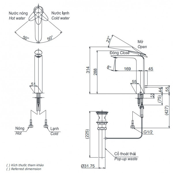 Vòi lavabo nóng lạnh ZA TOTO TLP03301A1