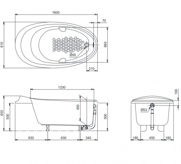 Bồn tắm TOTO PPY1610PTE#P ngọc trai 1m6