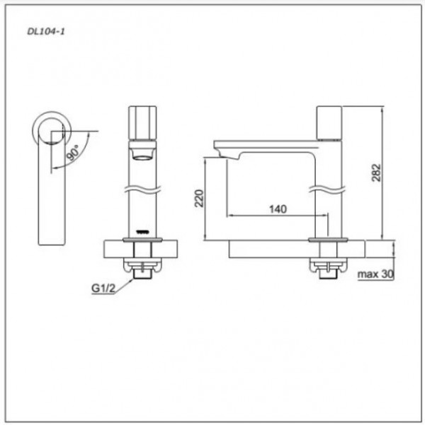 Vòi lavabo nóng lạnh TOTO DL104-1