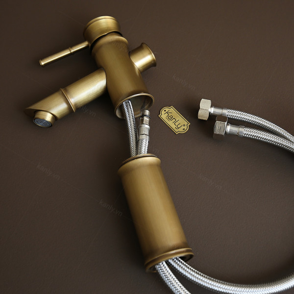 Vòi chậu nóng lạnh bằng đồng Kanly GCA02/V02