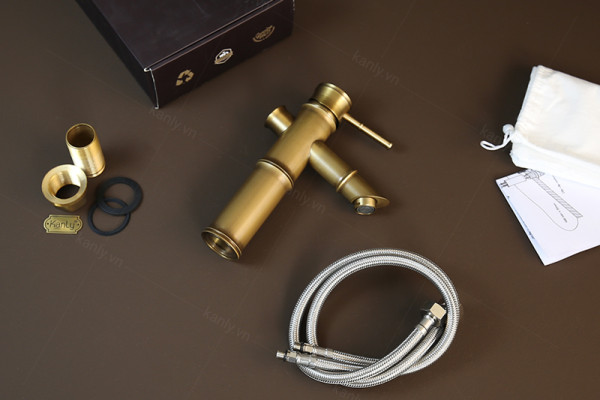 Vòi chậu nóng lạnh bằng đồng Kanly GCA02/V02