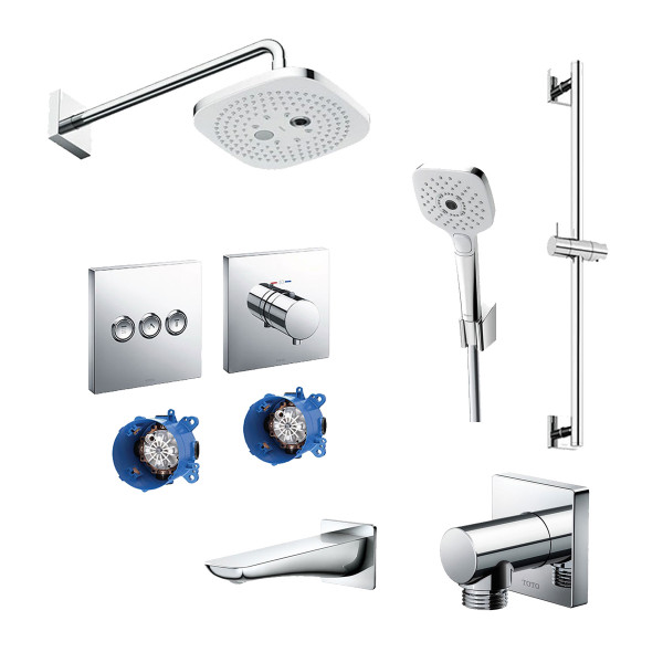 Set sen tắm âm tường 3 đường nước nhiệt độ TOTO GLOBAL FITTINGS TBW02004A