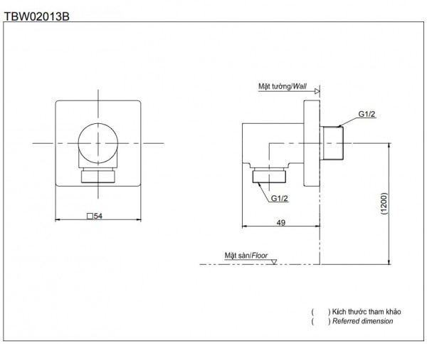 Set sen tắm âm tường 3 đường nước nhiệt độ TOTO GLOBAL FITTINGS TBW02004A
