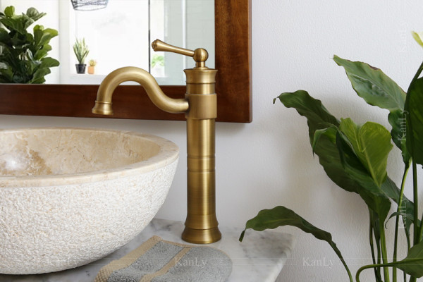 Vòi chậu nóng lạnh bằng đồng Kanly GCA16/V16