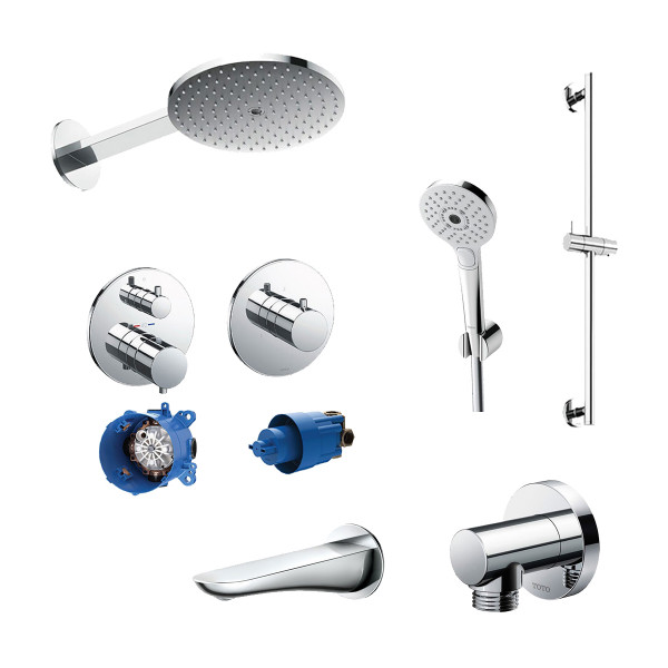 Set sen tắm âm tường 3 đường nước nhiệt độ TOTO GLOBAL FITTINGS TBW01005B