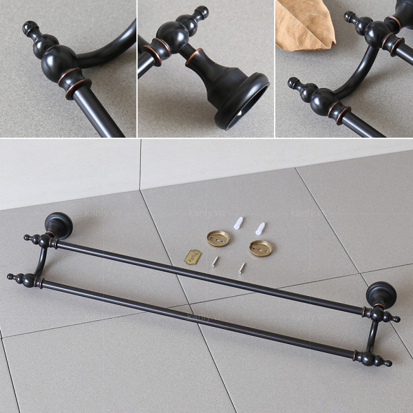 Thanh treo khăn tắm bằng đồng Kanly GCK12