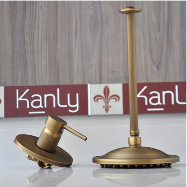 Bộ sen tắm âm trần nóng lạnh bằng đồng Kanly GCS72