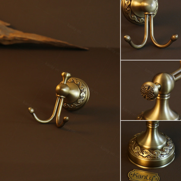 Móc treo đôi bằng đồng Kanly GCH01
