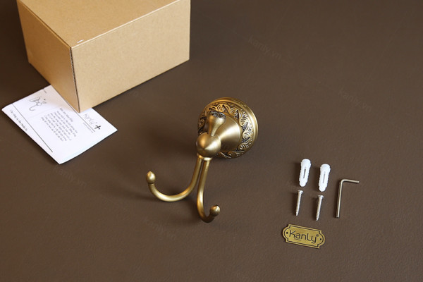 Móc treo đôi bằng đồng Kanly GCH01