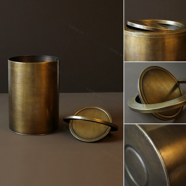 Thùng rác bằng đồng Kanly RSC504