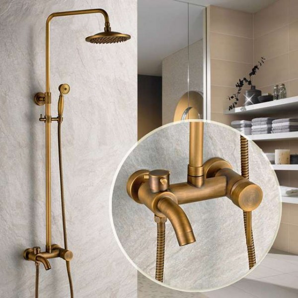 Bộ sen tắm cây đứng nóng lạnh bằng đồng Kanly GCS18