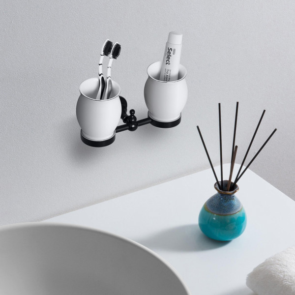 Giá để cốc đôi bằng đồng Kanly GCK08B