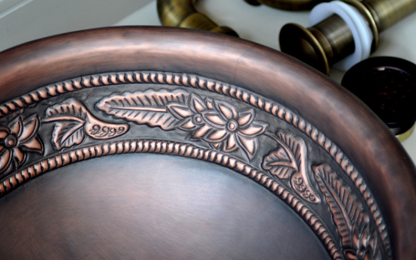 Chậu lavabo đặt bàn Kanly bằng đồng RSC304