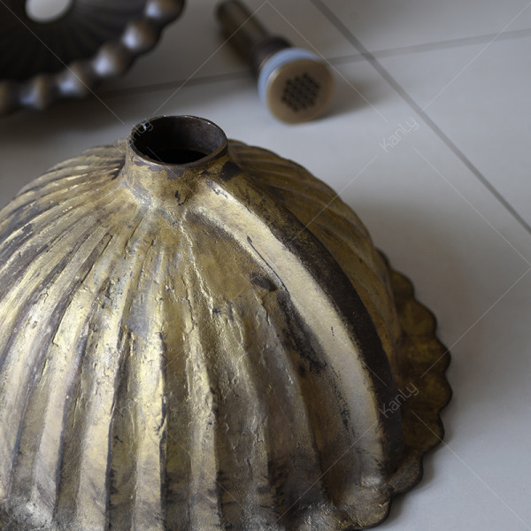 Chậu rửa lavabo Kanly bằng đồng đúc GCL09