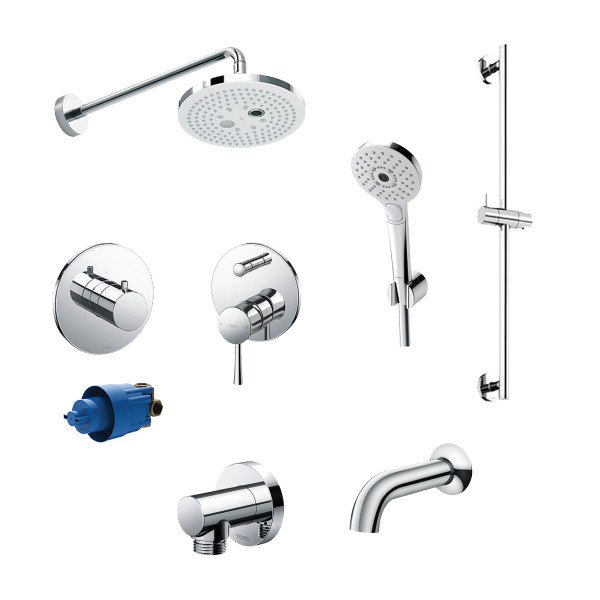 Set sen tắm âm tường 3 đường nước nóng lạnh TOTO GLOBAL FITTINGS TBW01004A