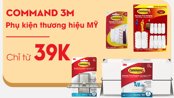 Phụ kiện nhà cửa Command 3M thuong hiệu Mỹ