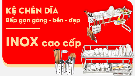 Kệ chén dĩa Tovashu inox cao cấp chính hãng
